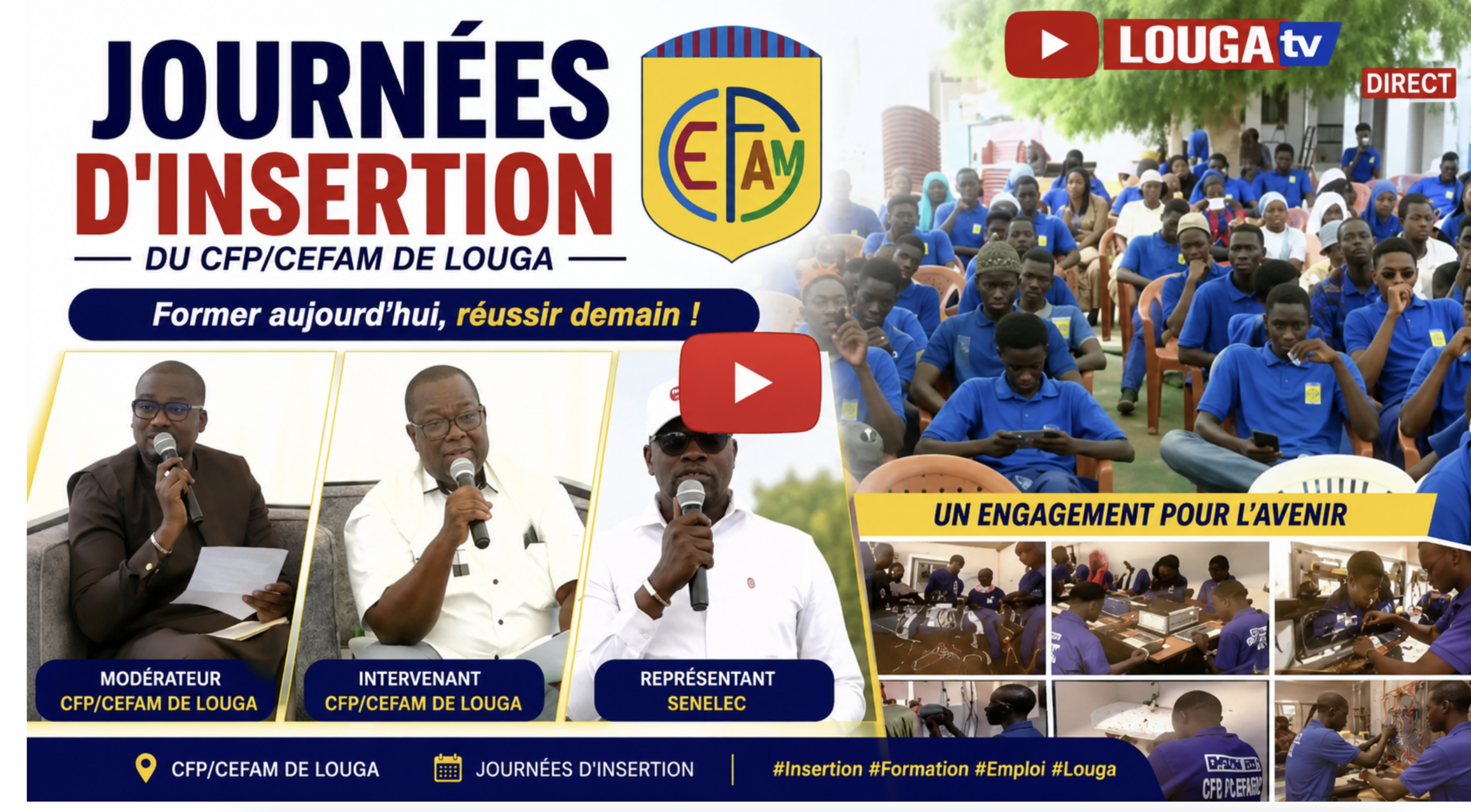 en direct :Les journées de l&rsquo;insertion du CFP/CEFAM de Loug