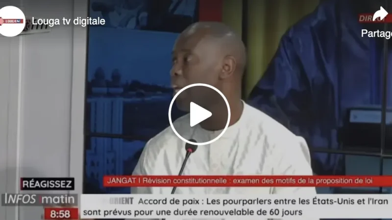 JANGÀT avec Daouda MINE | Révision constitutionnelle : examen des motifs de la proposition de loi…