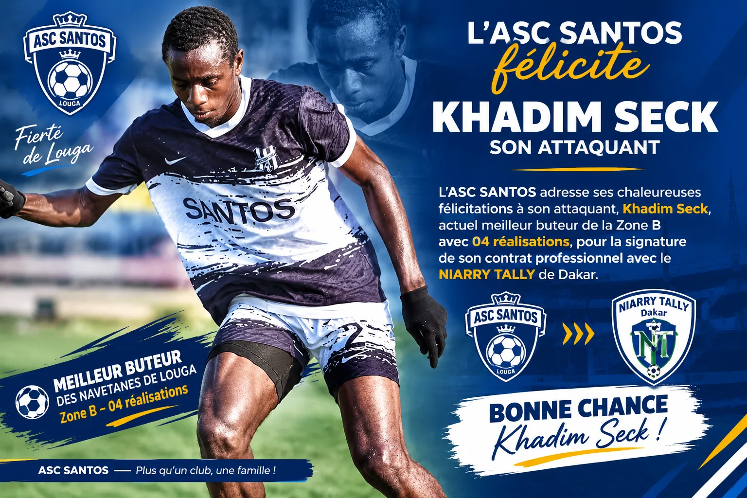 Le meilleur buteur des navetanes de Louga , Khadim Seck